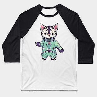 Astronaut cat outer space Baseball T-Shirt